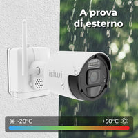 Isiwi KIT WIRELESS CONNECT AIR2 ISW-K2N8BFBTA4MP-2 GEN1 NVR 8 CANALI+ 2 TELECAMERE A BATTERIA DA 8