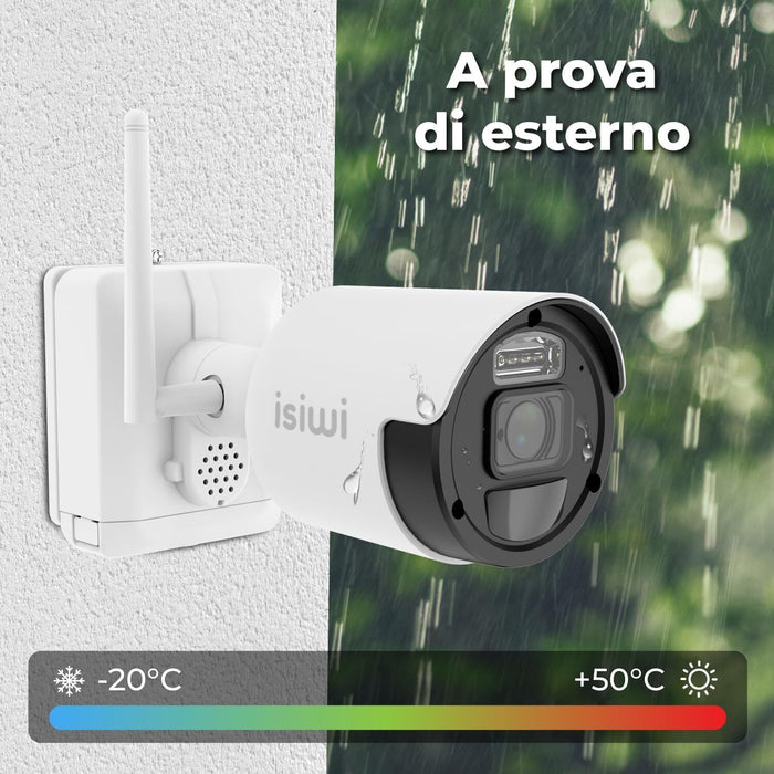 Isiwi KIT WIRELESS CONNECT AIR2 ISW-K2N8BFBTA4MP-2 GEN1 NVR 8 CANALI+ 2 TELECAMERE A BATTERIA DA 8
