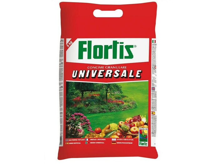 CONCIME UNIVERSALE GRANULARE per orti aiuole prato alberi cespugli FLORTIS 5 KG