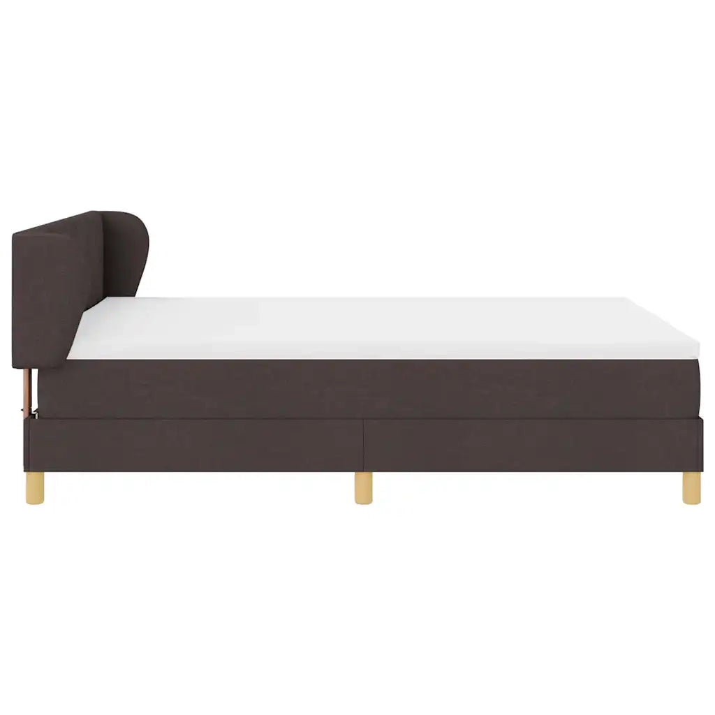 Letto a molle con materasso Marrone Scuro 160 x 200 cm Tessuto 3340286