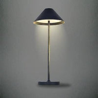 GBC Lampada da Tavolo Liberty Nera in Alluminio Ricaricabile 3W 3000k