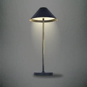 GBC Lampada da Tavolo Liberty Nera in Alluminio Ricaricabile 3W 3000k