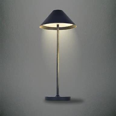 GBC Lampada da Tavolo Liberty Nera in Alluminio Ricaricabile 3W 3000k