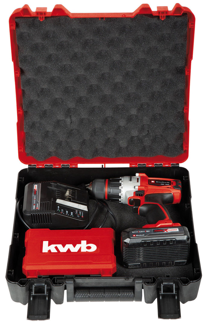 Einhell TE-CD 18/2 Li-i+22 1250 Giri/min 1,14 kg Nero, Rosso