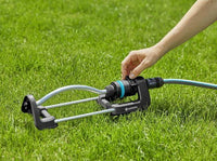Gardena 18920-20 irrigatore Sistema di spruzzo d'acqua oscillante Nero, Argento
