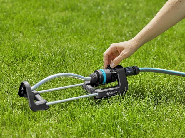 Gardena 18920-20 irrigatore Sistema di spruzzo d'acqua oscillante Nero, Argento