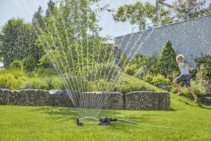 Gardena 18920-20 irrigatore Sistema di spruzzo d'acqua oscillante Nero, Argento