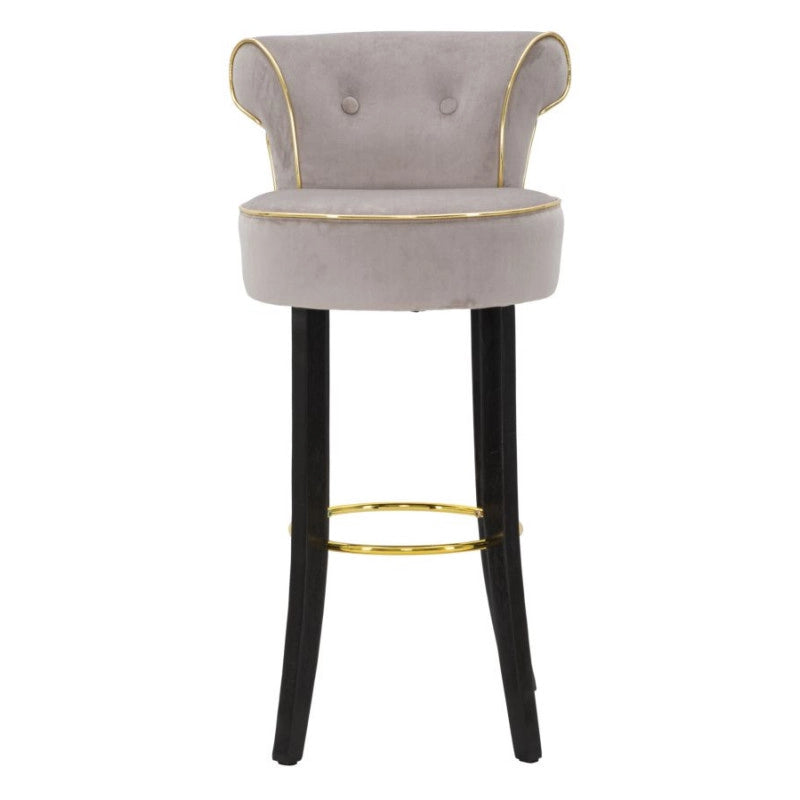 Sgabello Bar Luxy Grigio cm 46x48x96