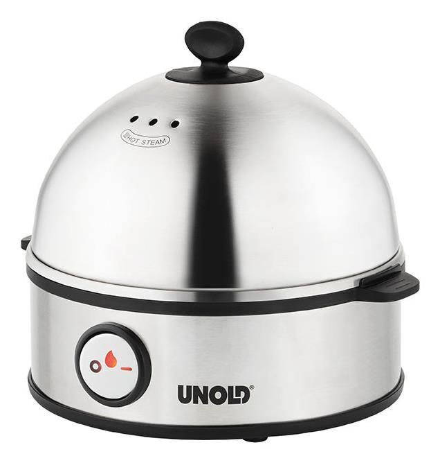 Unold 38626 Pentolino per uova 7 uovo/uova 360 W Nero, Acciaio inox