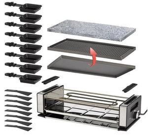 Unold 48760 griglia per raclette 8 persona(e) 1200 W Nero, Acciaio inox