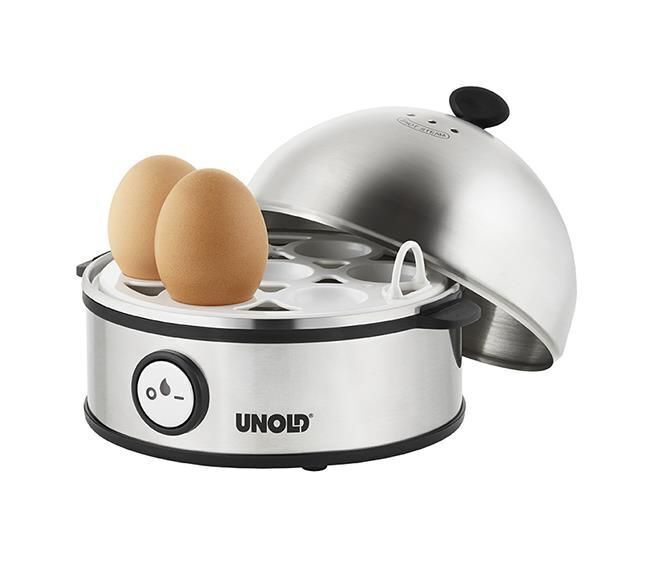 Unold 38626 Pentolino per uova 7 uovo/uova 360 W Nero, Acciaio inox