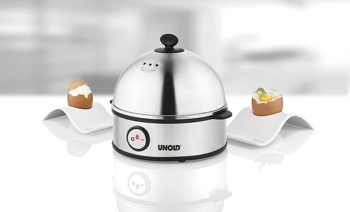 Unold 38626 Pentolino per uova 7 uovo/uova 360 W Nero, Acciaio inox