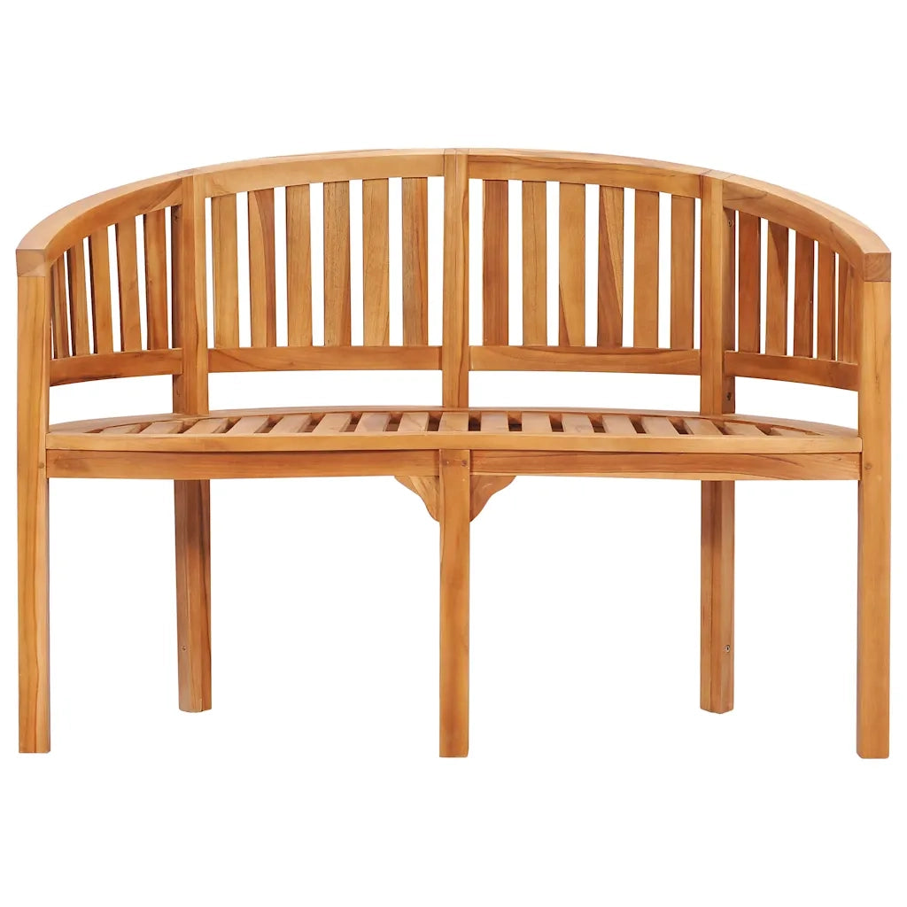 Panchina a Forma di Banana 120 cm in Legno Massello di Teak 48020