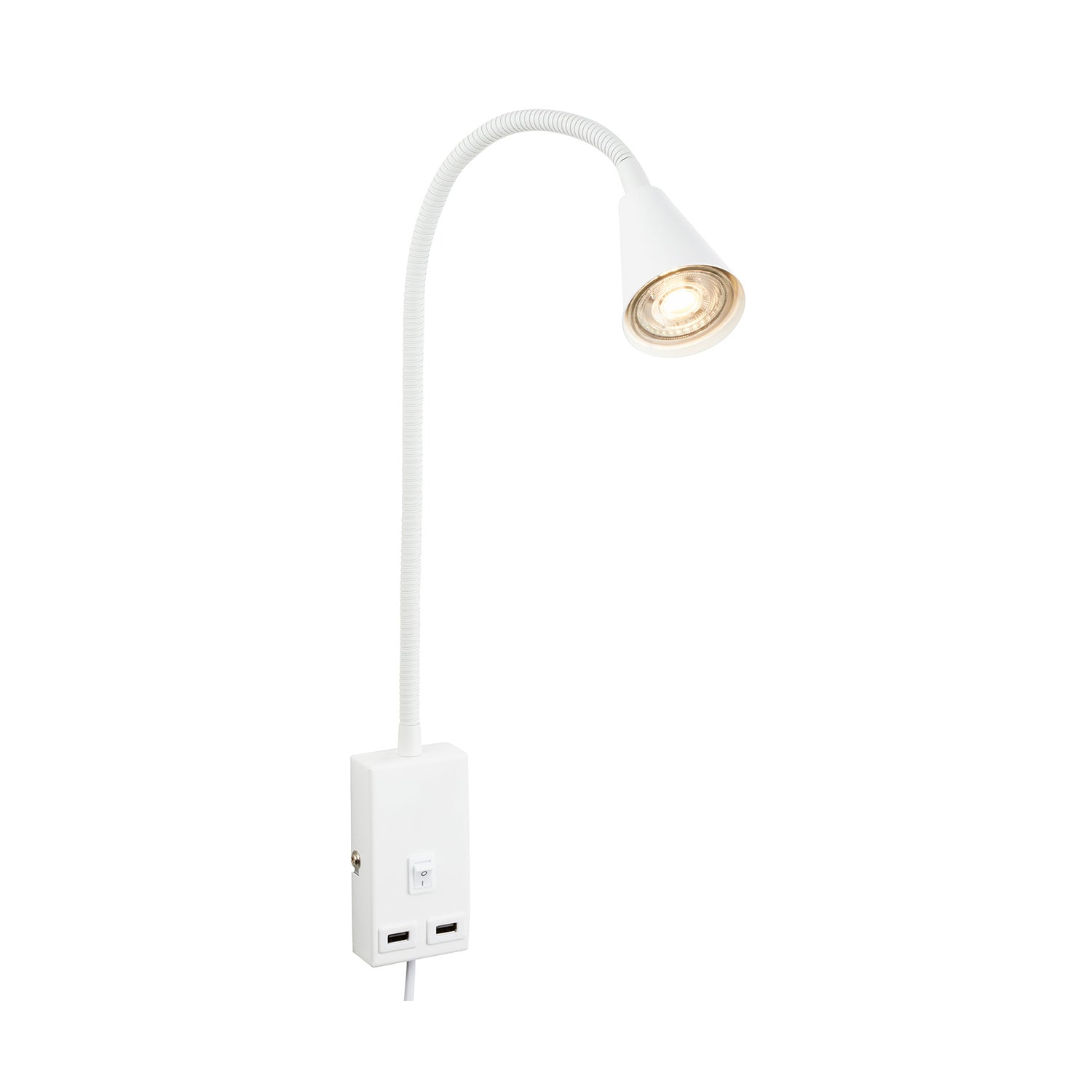 Applique Nordico Justra Metallo Bianco 1 Luce Gu10