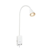 Applique Nordico Justra Metallo Bianco 1 Luce Gu10
