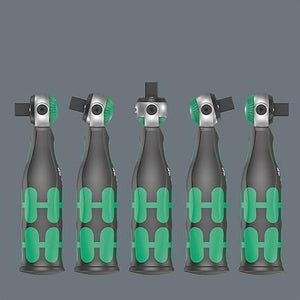 Wera 05004283001 chiave a cricchetto 18 pz Nero, Verde