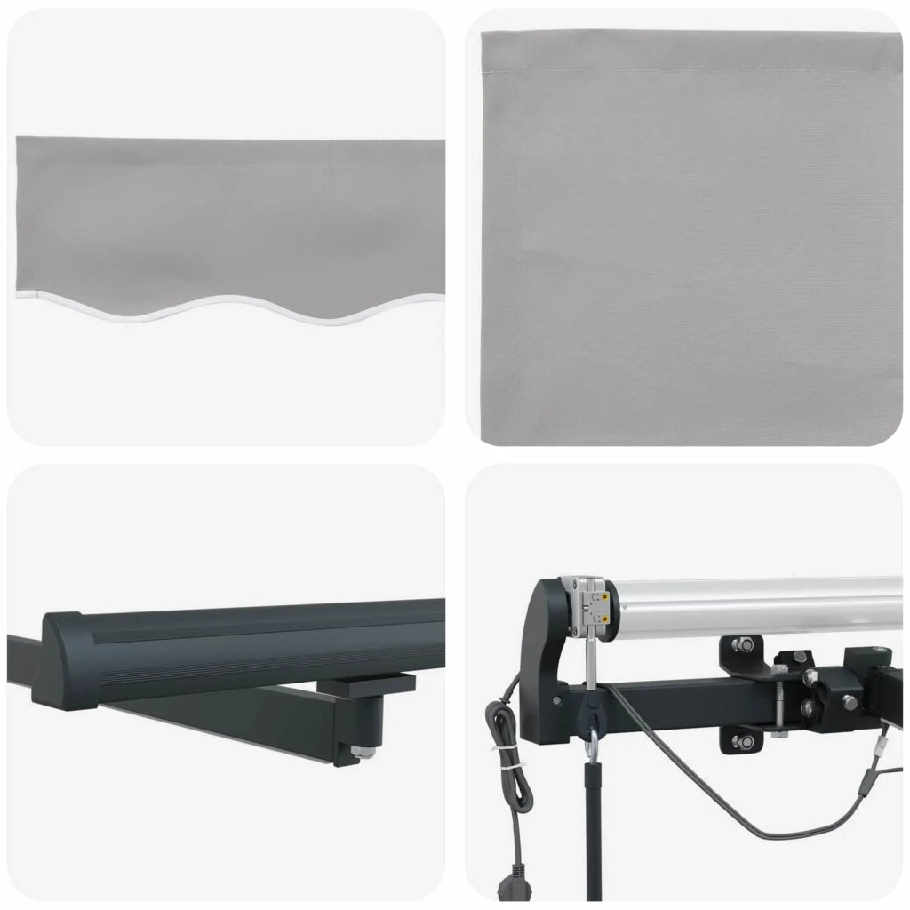 Tessuto per Tenda con Grigio chiaro 450 × 350 cm Poliestere 3331152