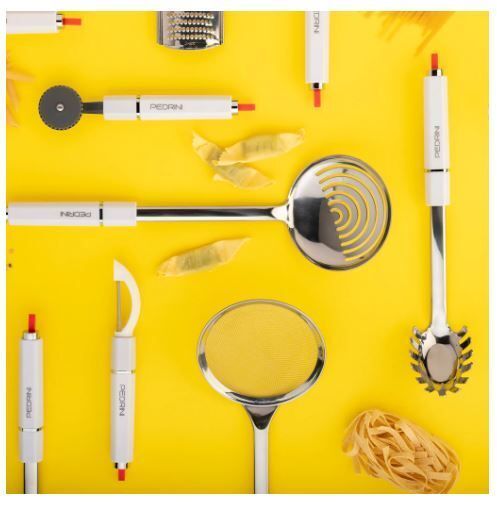 Pedrini Taglia Pasta Lillo Stile Rotella Inox Lucido e Bianco