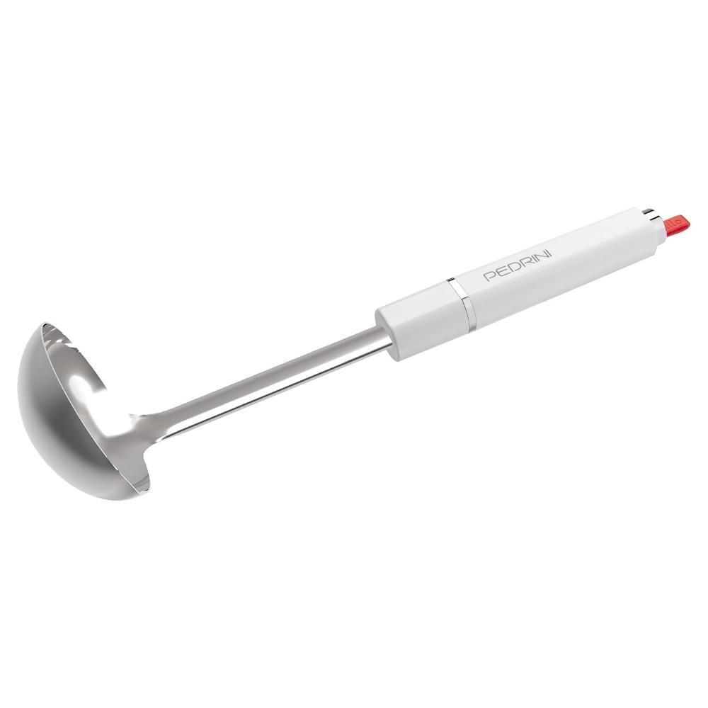 Pedrini Mestolo Lillo Stile Cromo e Bianco