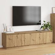 Mobile TV con LED Rovere Artigianale 180x38x49 cm Legno ingegnerizzato