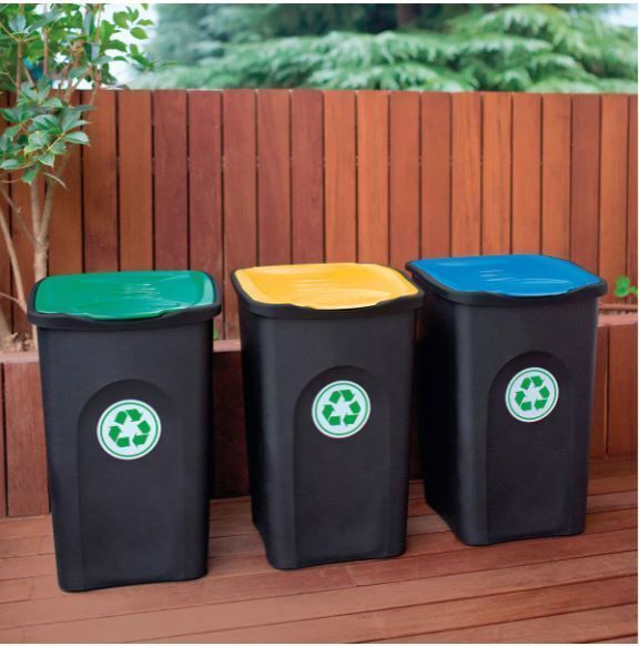 Stefanplast Pattumiera Differenziata Ecogreen Set 3 pz Recycling