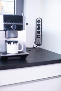 Brennenstuhl 1153590610 prolunghe e multiple 2 m 6 presa(e) AC Interno Nero, Argento