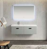 Mobile Bagno Sospeso 130 cm Lavabo e Specchio Agata