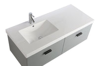 Mobile Bagno Sospeso 130 cm Lavabo e Specchio Agata