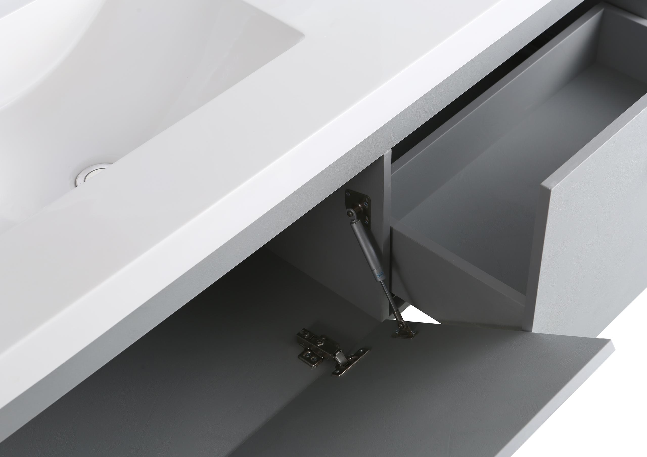 Mobile Bagno Sospeso 130 cm Lavabo e Specchio Agata