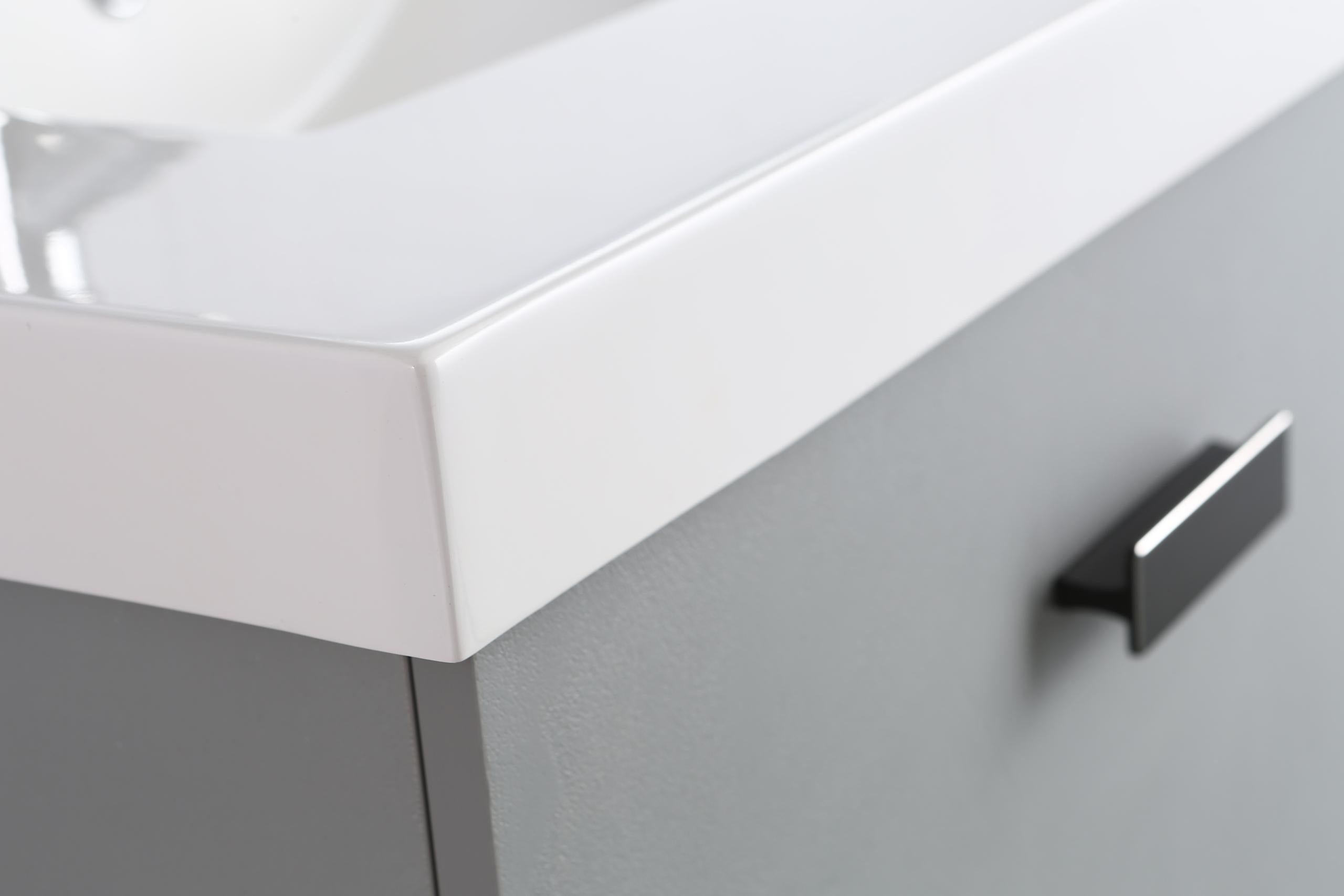 Mobile Bagno Sospeso 130 cm Lavabo e Specchio Agata