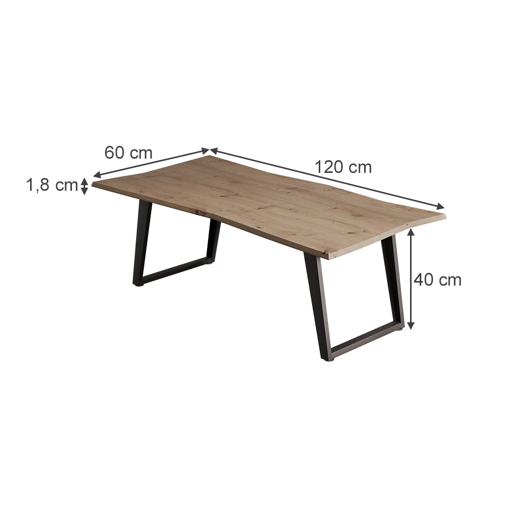 Vicco Tavolino da caffè Artigiano 120 x 60 cm