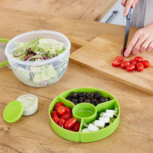 EMSA N10713 Rotondo Scatola 2,6 L Verde, Trasparente 3 pz