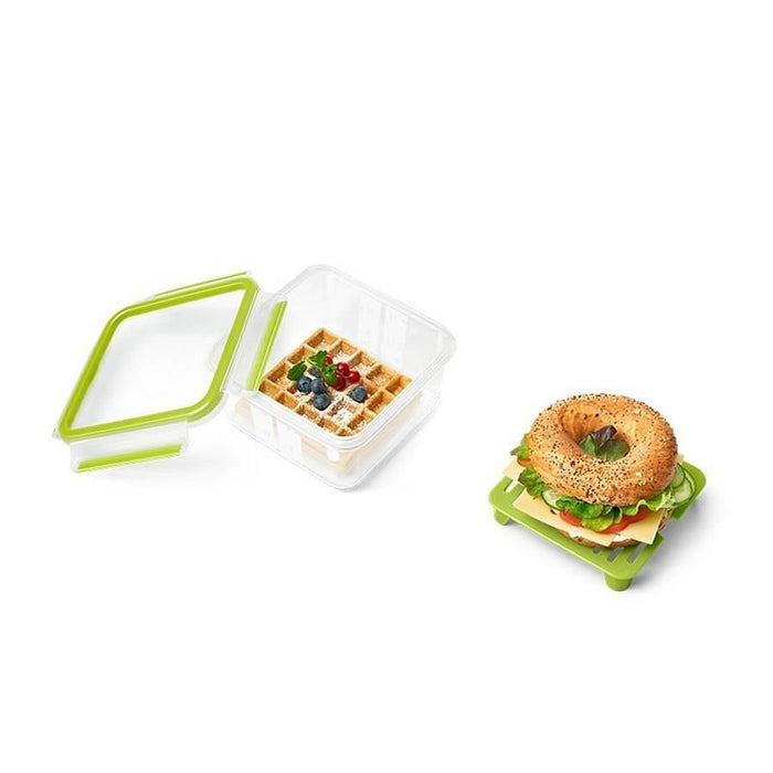 EMSA CLIP & GO XL Contenitore per il pranzo 1,3 L Verde, Trasparente 1 pz