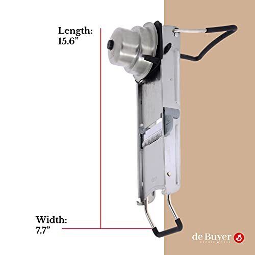 de Buyer 2012.01 Mandoline Revolution Lame Acier Inoxydable Gris 50 x 18,5 x 18 cm