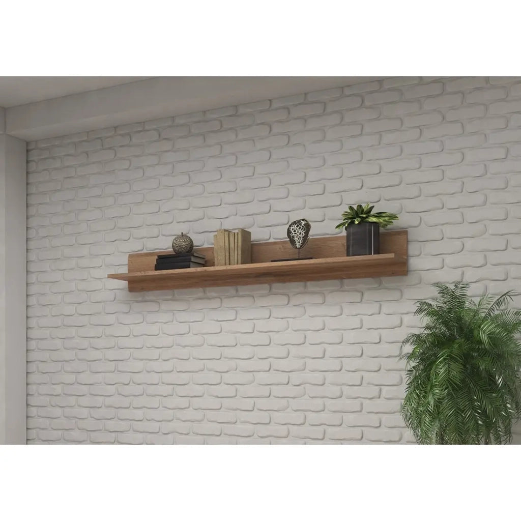 Scaffale da muro BREDA – 160 cm colore rovere