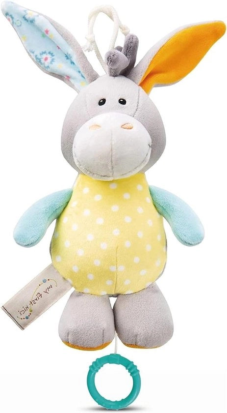 Musica da Cassetta Asino 18 cm Grigio - Figurina Decorativa di Animale