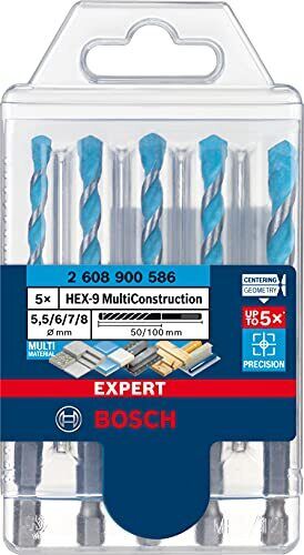Bosch Expert HEX-9 Punta di trapano per muratura 5 pz
