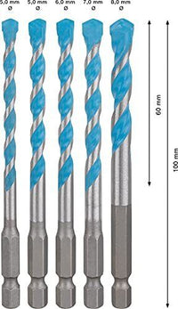 Bosch Expert HEX-9 Punta di trapano per muratura 5 pz