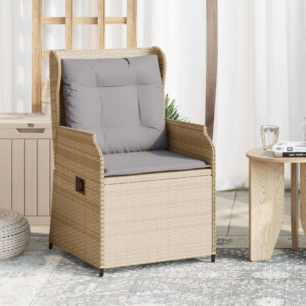 Panchina da giardino 2 pcs Beige polyrattan