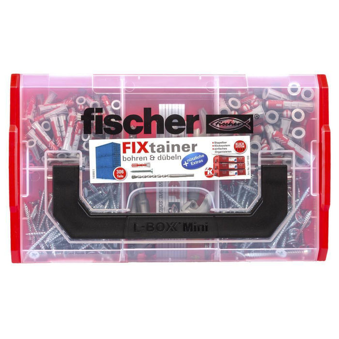 Fischer FIXtainer 306 150 pz Kit di viti e tasselli a muro