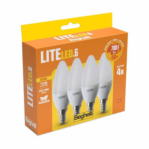Beghelli LiteLED.6 Lampadina a risparmio energetico Bianco caldo 3000 K 7 W E14 F