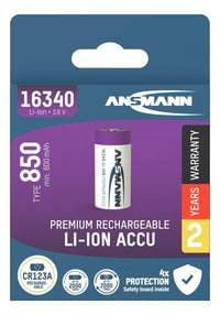 Ansmann 1300-0017 batteria per uso domestico Batteria ricaricabile 16340 Ioni di Litio