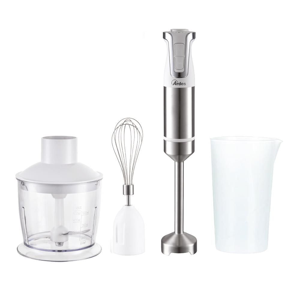 Ardes Trinity 0,7 L Frullatore ad immersione 1000 W Acciaio inossidabile, Bianco