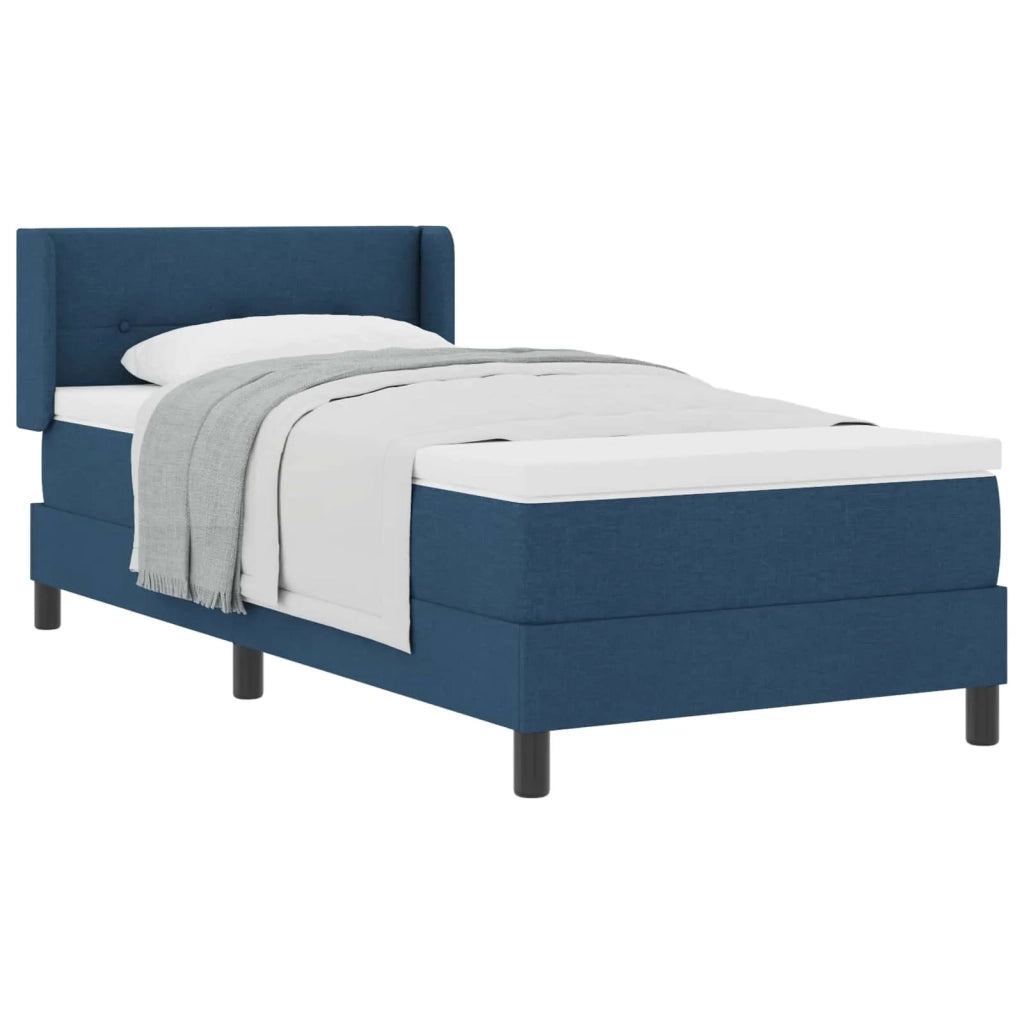 Letto a molle con testiera Blu 200 x 80 cm Tessuto 3341075