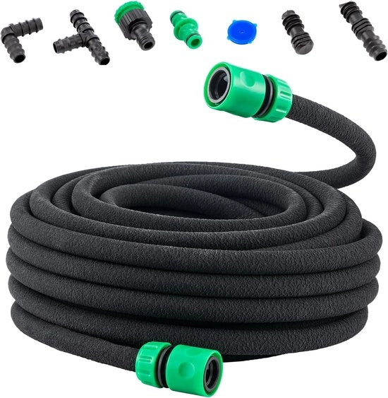 Slang per irrigazione a gocce 25 m - irrigazione efficiente per giardini - tubo flexibile per irrigazione a gocce