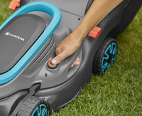 Gardena PowerMax 32/18V P4A tagliaerba Tagliaerba a spinta Batteria Blu, Grigio