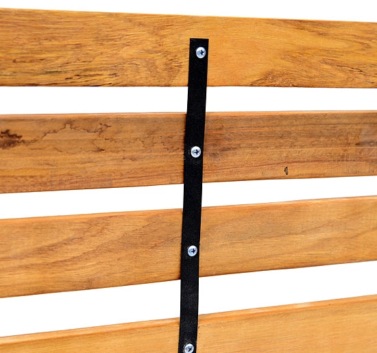 Panchina da Giardino in Legno 2 Posti ¨C zephmum ¨C Naturale e Nero 122x60x83 cm
