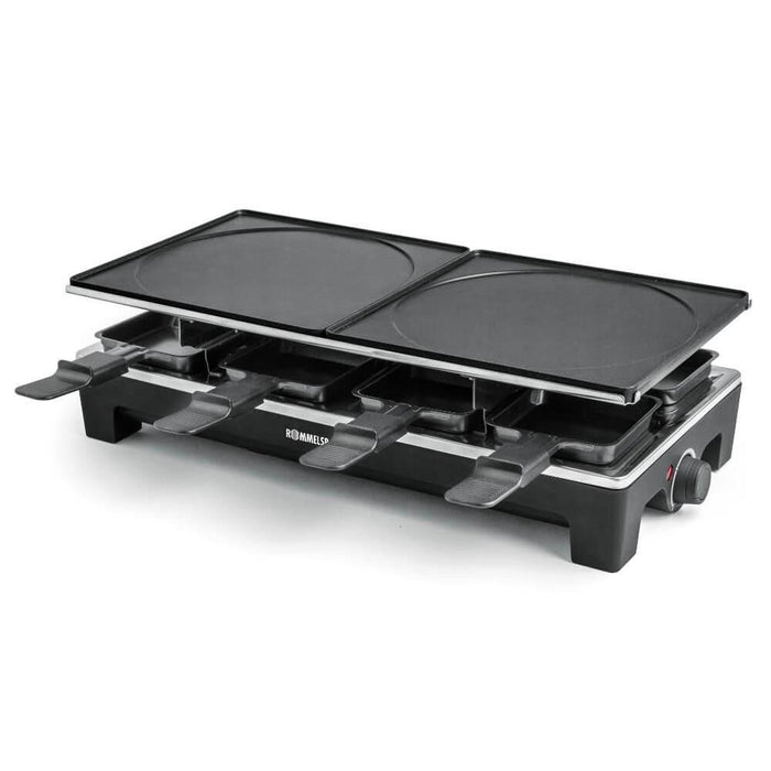 Rommelsbacher RCS 1350 griglia per raclette 8 persona(e) 1350 W Nero, Acciaio inossidabile