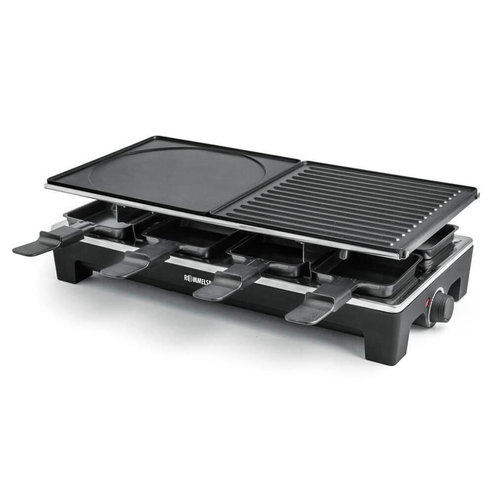 Rommelsbacher RCS 1350 griglia per raclette 8 persona(e) 1350 W Nero, Acciaio inossidabile