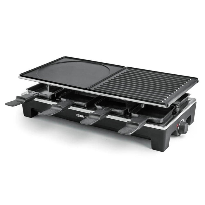 Rommelsbacher RCS 1350 griglia per raclette 8 persona(e) 1350 W Nero, Acciaio inossidabile